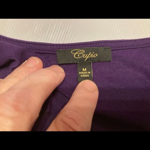 Cupio purple v-neck tunic - Picture 5 of 10